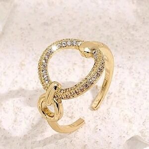 Gold Zircon Ring